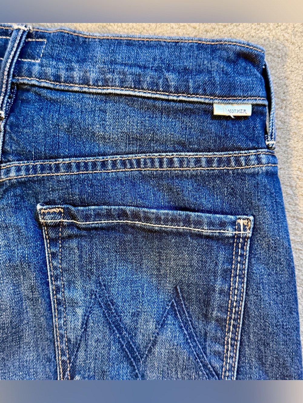 Mother High-Waisted Runaway Stretch Bootcut in Dark Blue - Size 27 Long - Picture 4 of 11